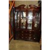 Image 1 : TWO PIECE MAHOGANY FINISH CHINA CABINET