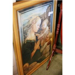 LRAGE FRAMED RELIGIOUS PICTURE