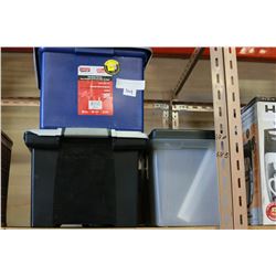 LOT OF PORTABLE FILE TOTES AND FOLDERS