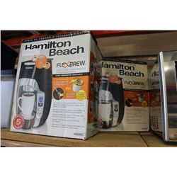 TWO HAMILTON BEACH FLEXBREW INDIVIDUAL COFFEE MAKERS