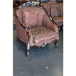 LARGE OVERSIZED HIGHLY CARVED ARMCHAIR