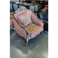 LARGE OVERSIZED HIGHLY CARVED ARMCHAIR