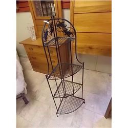 WROUGHT IRON CORNER STAND