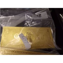 GOLD FOIL BILL - 24K GOLD - USA $2 - not legal tendar