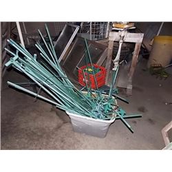 LOT OF GREEN PIPING - USED FOR SMALL GREEN HOUSE / PLANT STAND