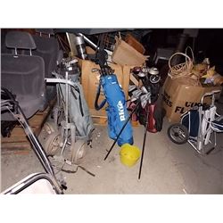 SET OF GOLF CLUBS & CART - 4 TTL