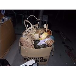 LARGE BOX OF BASKETS