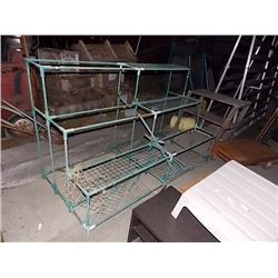 METAL PLANT STAND - 3 TIER - DOUBLE WIDE