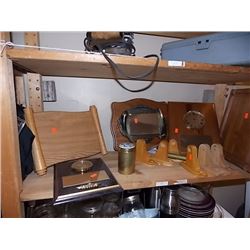 SHELF LOT OF WOOD PRODUCTS