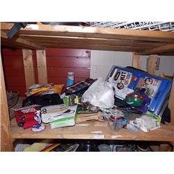 SHELF LOT OF NEW ITEMS - INCLUDING DUDLEY THE KIT & NINJA TURTLE BALL