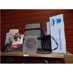 SHELF OF ASSORTED ELECTRONICS