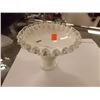 Image 1 : VINTAGE MILK GLASS PEDESTAL CANDY DISH