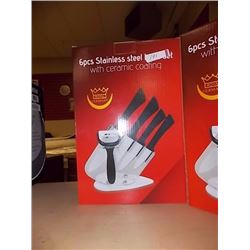 NEW STAINLESS STEEL KNIFE SET - 6 PC - GERMANY
