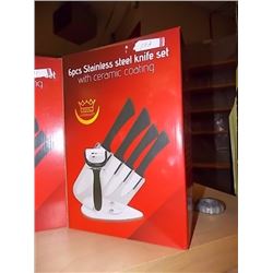 NEW STAINLESS STEEL KNIFE SET - 6 PC - GERMANY COATING - 6PC