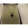 Image 1 : NECKLACE - 1.9CT HEART FACETED MYSTIC TOPAZ & ROUND FACETED DIAMOND IN STERLING SILVER SETTING - INC