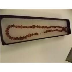 NECKLACE - 34CT RICH DEEP HONEY YELLOW ORANGE BALTIC AMBER - 18" LONG - INCLUDES CERTIFICATE $210