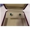 Image 1 : EARRINGS - 1.8CTW HEART FACETED EMERALDS IN STERLING SILVER SETTING - INCLUDES CERTIFICATE $275
