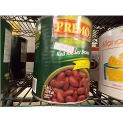 CANS OF RED KIDNEY BEANS - 2 TTL