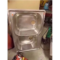 LIKE NEW STAINLESS STEEL DOUBLE KITCHEN SINK