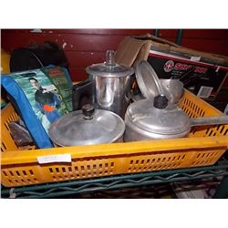 BIN OF CAMPING STUFF