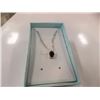 Image 1 : NECKLACE - 1CT OVAL FACETED GARMET & DIAMOND IN STERLING SILVER SETTING - INCLUDES CERTIFICATE $280