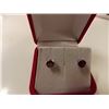Image 3 : EARRINGS - 2 CTW ROUND FACETED GARNETS (2) IN STERLING SILVER STUD DESIGNED SETTING - RETAIL ESTIMAT
