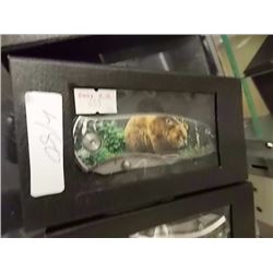 NEW FOLDING KNIFE WITH BEAR IMAGE