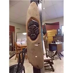 HAND CRAFTED CARVED WOOD PLAQUE BY D.E.B. - 3' LONG