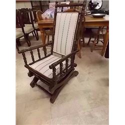 TURNED WOOD ROCKING CHAIR