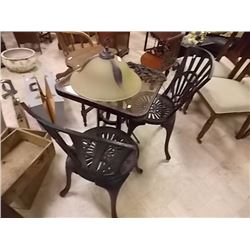 WROUGHT IRON  PATIO BISTRO SET - 3 PC