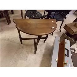 WOOD HALF MOON TABLE