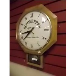 SCHWEPPES MIXERS ADVERTISING WALL CLOCK