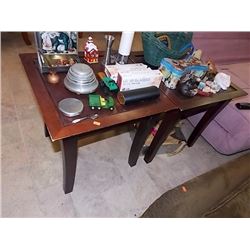 MAHOGANY END TABLES - 2 TTL