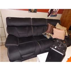 LIKE NEW BLACK RECLINING SOFA NO CORD