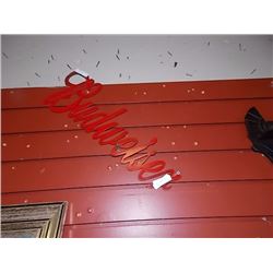 BREWER'S MEMORABILIA -HEAVY METAL SIGN - BUDWEISER