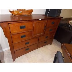 MAHOGANY SIDE BOARD - 9 DRAWER