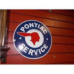 AUTOMOBILIA MEMORABILIA - METAL SIGN - PONTIAC SERVICE