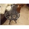 Image 1 : WROUGHT IRON PATIO BISTRO TABLE & 1 CHAIR