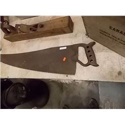 VINTAGE ALL METAL HAND SAW