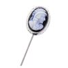 Image 2 : 14KT White Gold Cameo Stick Pin