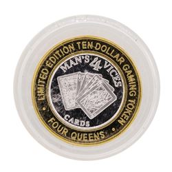 .999 Silver Four Queens Hotel & Casino Las Vegas, NV $10 Limited Edition Gaming