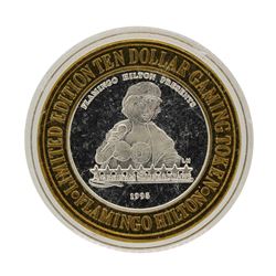 .999 Silver Flamingo Hilton Reno, Nevada $10 Casino Limited Edition Gaming Token