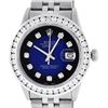 Image 1 : Mens Rolex Stainless Steel Blue Vignette 3.15 Carat Diamond Datejust Wristwatch