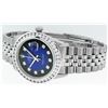 Image 7 : Mens Rolex Stainless Steel Blue Vignette 3.15 Carat Diamond Datejust Wristwatch