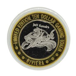 .999 Silver Riviera Hotel & Casino Las Vegas $10 Casino Limited Edition Gaming T