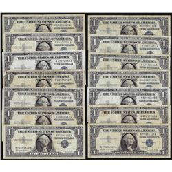 Lot of (14) 1935 & 1957 $1 Silver Certificate Notes