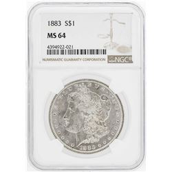 1883 $1 Morgan Silver Dollar Coin NGC MS64
