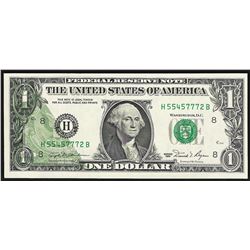 1981 $1 Federal Reserve Note Offset ERROR