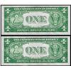 Image 2 : Lot of (2) Consecutive 1935A $1 Silver Certificate Notes Uncirculated