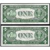Image 2 : Lot of (2) Consecutive 1935D $1 Silver Certificate Notes Narrow Uncirculated
